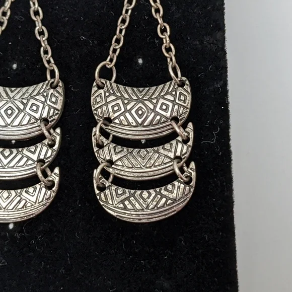 Silver Bali Chandelier Earrings - Picture 4 of 5